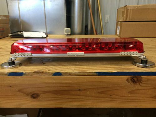 Whelen mc23mr- mini-century light bar 23&#034; red magnet mount for sale
