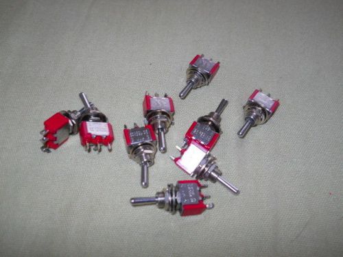 9) Panel Mount C&amp;K 7103 Toggle Switches, 3-Position, Maintained Position, 5 Amps