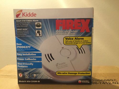 Kidde kn-cosm-ib - smoke and carbon monoxide alarmvoice message warning - 120v w for sale