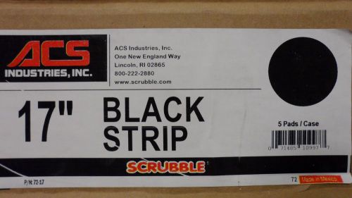 5 New Cyclone Floor Care ACS 72-17 17&#034; Black Stripping Floor Pads Scrubble