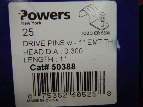 POWERS Drive Pins with 1&#034; EMT (Part # 50388) (25pcs)