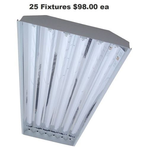 High bay fluorescent 6 lamp t5ho high output - new - (qty 25 fixtures @ $98 ea) for sale