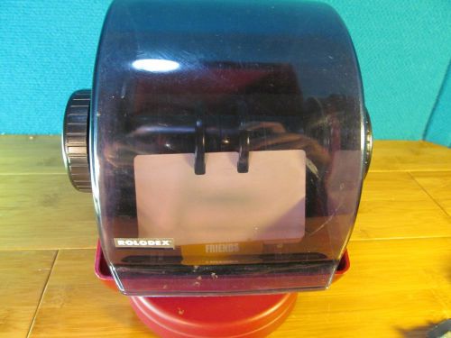VTG ROLODEX  Swivel Base Rotary w Business Cards and index cards