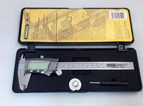 New general tools 147 fraction+ digital fractional stainless steel caliper (6&#034;) for sale