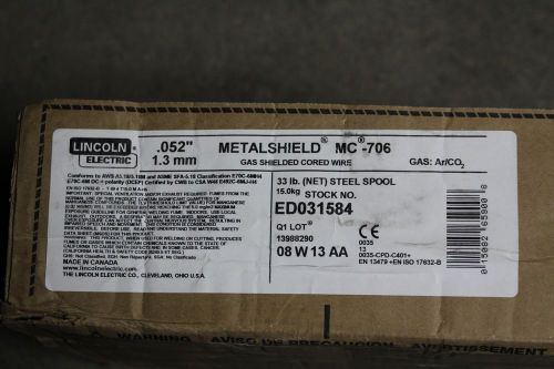 Lincoln MetalShield MC-706 .052 1.3mm 33lb Steel Spool Metal Core Welding Wire 