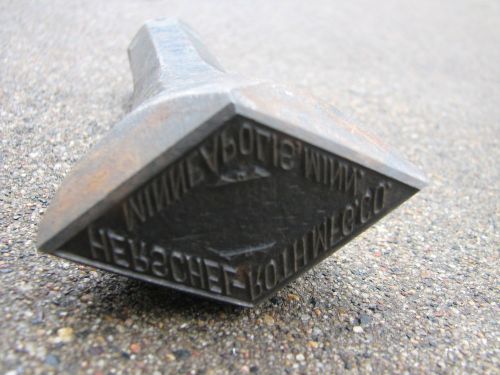 Antique leather iron herschel-roth mfg co. minneapolis vtg steel stamp tool for sale