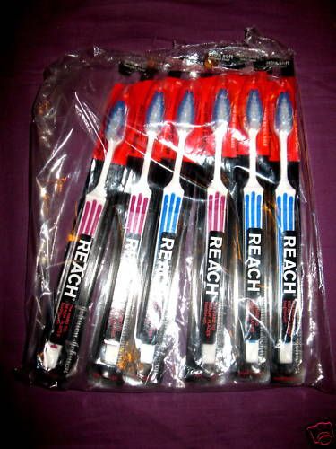6 new reach toothbrushes---extra soft