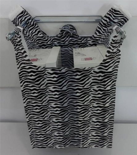 T-Shirt Bags Zebra Print Design 200 Qty Plastic Retail Shopping 11.5x6x21 Bags