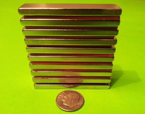 10 Neodymium 2&#034; x 1/2&#034; x 1/8&#034; N50 Super strong Rare earth magnets!!