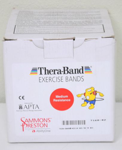 Sammons preston thera-band medium resistance red exercise band 50 yd for sale