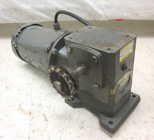 Baldor 3/4-hp 3-ph motor &amp; 10:1 speed reducer worm 428 in-lbs 56c 1725-rpm for sale