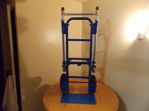 New Dual Purpose Hand Truck Dolly 900 lb Capacity Convertible Blue Utility Cart
