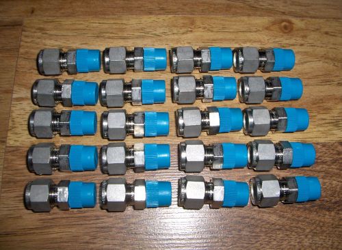 (20) new swagelok stainless steel male connector tube fittings ss-600-1-4 for sale