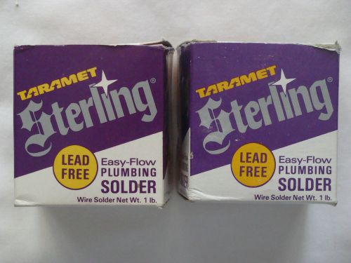 Taramet sterling plumbing wire solder 2 rolls 1 lb each lead free easy flow usa for sale