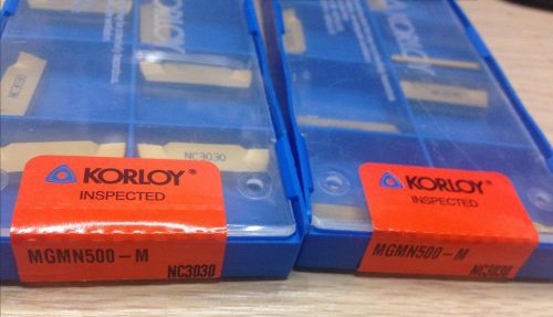 NEW in box Korloy  MGMN500-M NC3020 CNC  Carbide Inserts 10PCS/Box