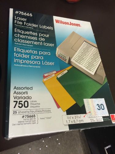 Wilson Jones Permanent File Folder Labels - Same as AVERY 5266- Free Ship!