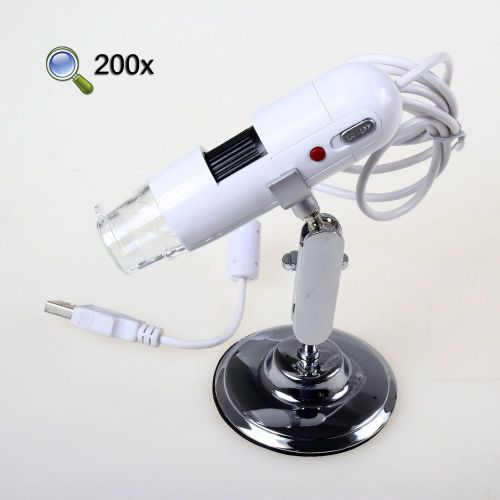 200x usb digital microscope/magnifier with led illumination and software cd for sale