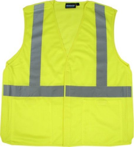 ERB CLASS 2  Lime Mesh Safety Vest Break-Away  M-5X NICE! ANSI/ISEA APPROVED