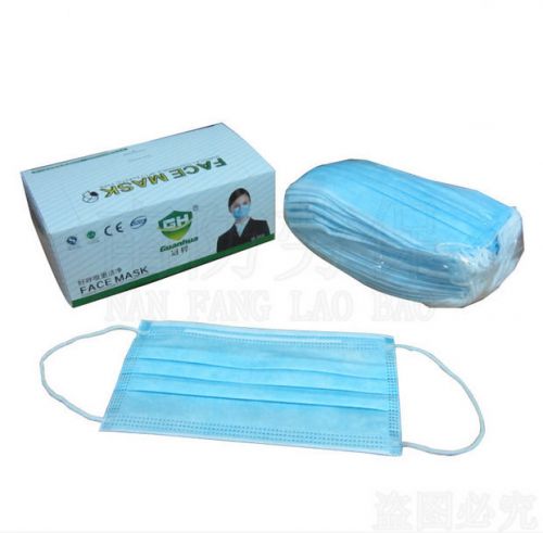 50pcs DISPOSABLE SURGICAL FACE SALON DUST CLEANING Ear Loop Flu Medical MASK CE