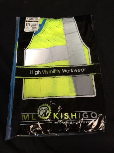 ML Kishigo Mesh Safety Vest XL Lime Green 1049V14 Ansi 107-2010