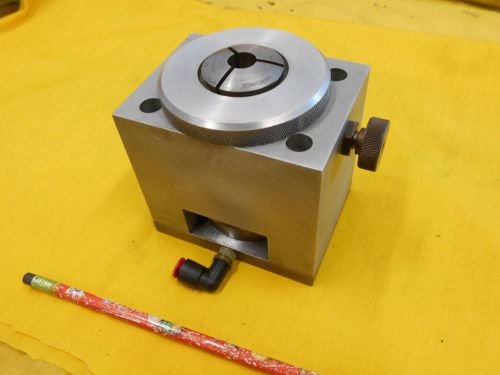 Pneumatic 5-c collet spacer mill grinder chuck indexer &amp; 1/2&#034; hardinge collet for sale