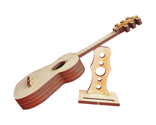 Eegam Toy Woodcraft DIY Music Instrument Classic Guitar Model Kidults 2015 New