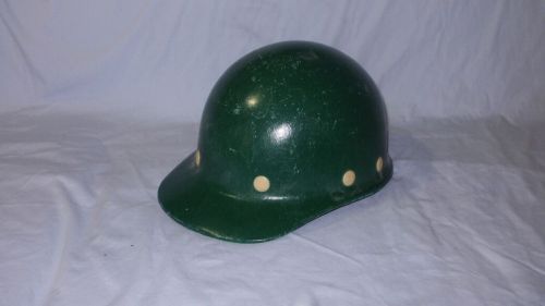 Vintage Fibre-Metal Fiberglass Green Hard Hat ANSI Class A