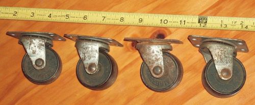 Antique Fairbanks 21-2  2-M metal swivel ball bearing casters, set of four