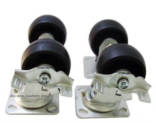 4phrsb 4&#034; toolbox caster set of 4, polyolefin wheels, 2400 lb. capacity for sale