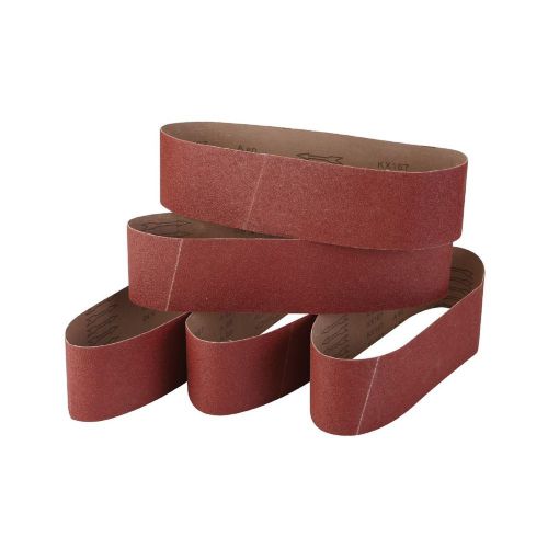 Pack of 5 aluminum oxide 4&#034; x 36&#034; 80 grit wood sanding belts world ship free us for sale