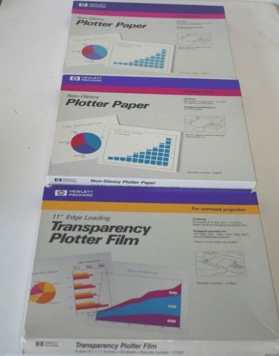 HP Non-Glossy &amp; Glossy Plotter Paper and Transparency Plotter Film 8.5&#034; x 11