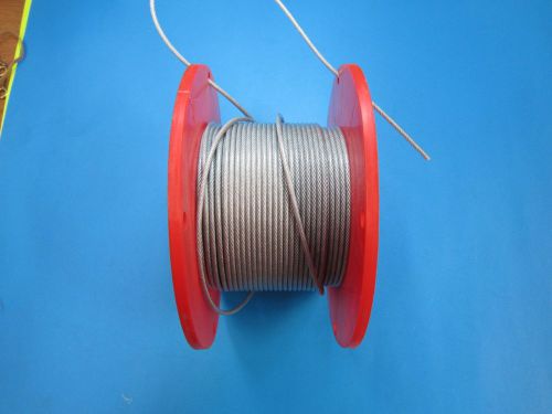 STEEL WIRE CABLE VINYL COATED 7 X7  3/32&#034; x 1/8&#034; X 250&#039;