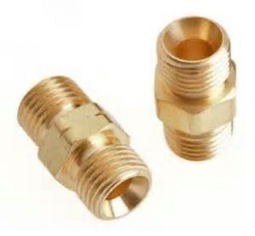 MARSHALL BRASS hose coupling  9/16&#034;-18 Left Hand thread (male - male) fitting