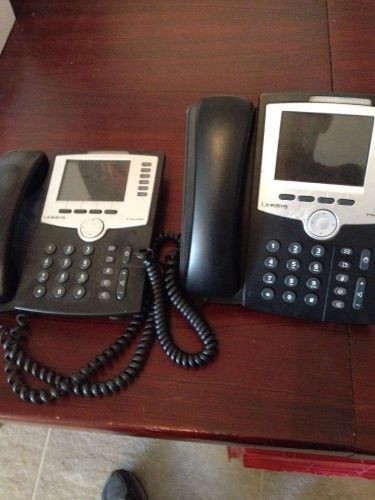 Cisco Linksys SPA 962 6 Line SIP IP Phone VOIP SPA962  No Power Adapter Lot Of 2