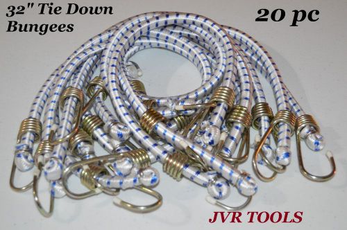 20PC - 32&#034; Heavy Duty Bungee Cords 32 inch Long Bungee Thick Tie Downs w/ Hooks