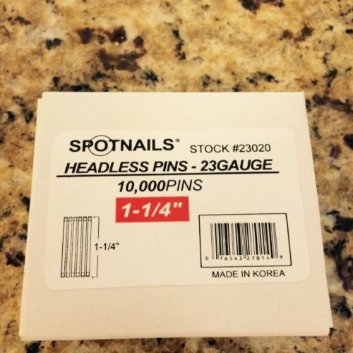 Spotnails Headless Pins 23Gauge 1-1/4 10000Pins