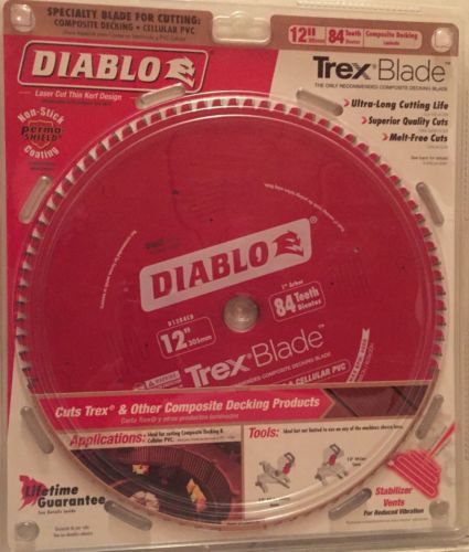 Freud D1284CD 12&#034; x 84 Tooth Diablo Composite Decking MTCG Blade New
