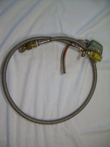 Used 4 foot LN2 feed line with 120V/ 60Hz- 1/8 inch NPT Asco- Valve #8263A240LT