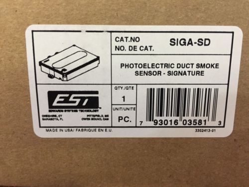 Lot of 5 pcs - BRAND NEW EDWARDS/EST SIGA-SD SUPER DUCT/SMOKE DETECTOR