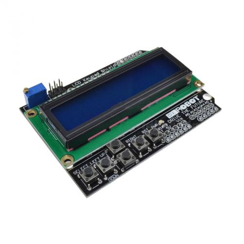1602 LCD Board Keypad Shield Blue Backlight for Arduino Duemilanove Robot ZYT