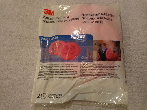 3M #P100 Particulate Filter Magenta for 502 Filter Adapter 2Ct