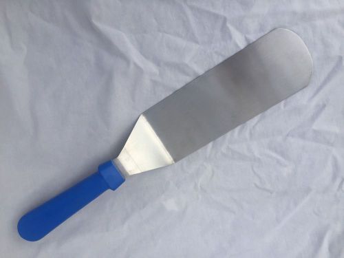 14.5&#034;  commercial solid turner / spatula stainless steel one blue  &#034;kosher mark&#034; for sale