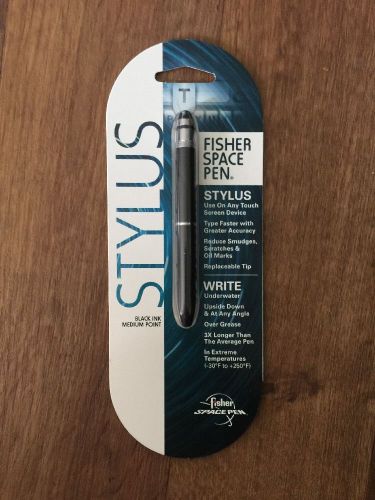 Fisher Bullet Space Pen &amp; Stylus in Black, Medium Point, Black Ink (SBG4/S/OD)