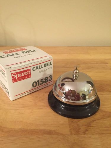Sparco Brand Call Bell- Nickel Plated Polished Steel Bell With Black Steel Base