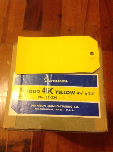 Dennison 4GC 11-324 TAG, YELLOW, (2-1/8&#034; X 4-1/4&#034;) BOX OF 1000