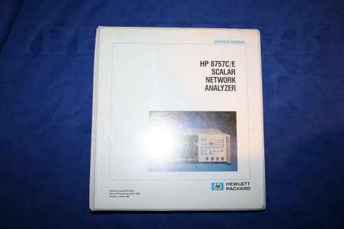 HP 8757C/E NETWORK ANALYZER  SERVICE MANUAL WITH SCHEMATICS