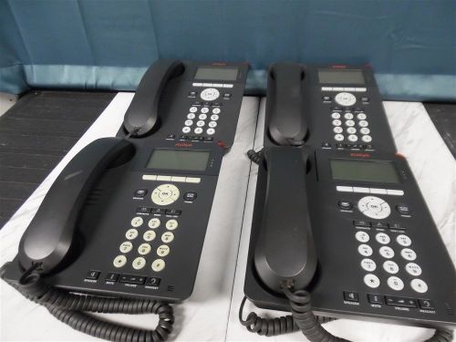 LOT OF 4 AVAYA Model 9620 9620L IP Business Telephones w/ Handset &amp; Cord!