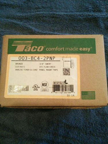 Taco Recirc Pump 003-BC4-2PNP 3/4&#034; Sweat