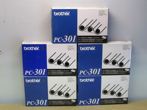 5 Brother PC-301 Printing Cartridges Fax Machine New
