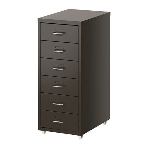 IKea Helmer Drawer Unit on Casters Gray Desk File Office Organizer New